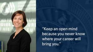 Julie Bélanger is taking her psychology degree to international heights
