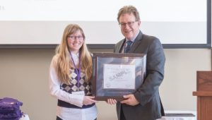 Psychology major Katherine Moore receives awards for championing student wellbeing