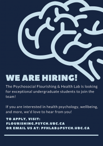 UBC Psychosocial Flourishing and Health Lab: Volunteer RA positions