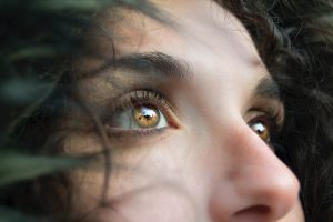 Picture of a woman looking up
