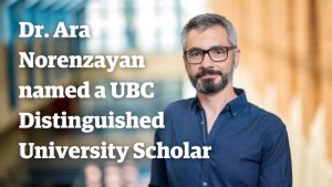 Dr. Ara Norenzayan named a UBC Distinguished University Scholar