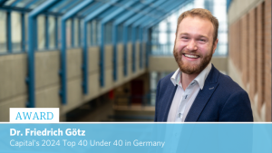 Dr. Friedrich Götz among Germany’s Top 40 under 40 for outstanding talent