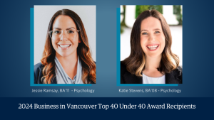 UBC Psychology Alumni among Vancouver’s Top 40 Under 40
